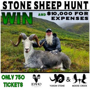 14-Day Guided Yukon Stone Sheep Hunt With Yukon Stone & Moose Creek and $10,000 towards expenses!